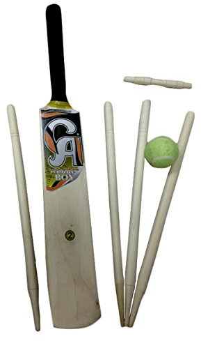 CA New Kids Garden Outdoor Essential Starter Cricket Set Bat Ball Stumps Size 2