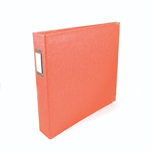 WE R Memory Keepers American Crafts 660906 Classic D-Ring Scrapbooking Album, 12 Zoll x 12 Zoll, Coral, 34.79x39.11x6.85 cm