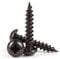 Merriway BH03891 (20 Pcs) Black Japanned Roundhead Screws, 8 x 1 inch - Pack of 20 Pieces