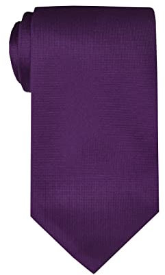 Remo Sartori - Cravatta In Pura Seta Tinta Unita, Larghezza cm 8, Made In Italy, Uomo (Viola)