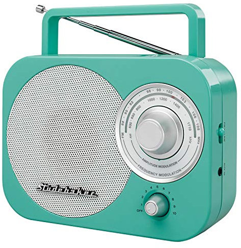 Studebaker SB2000TE Radio portátil Retro Am/FM - Altavoz - Entrada Auxiliar (Verde)