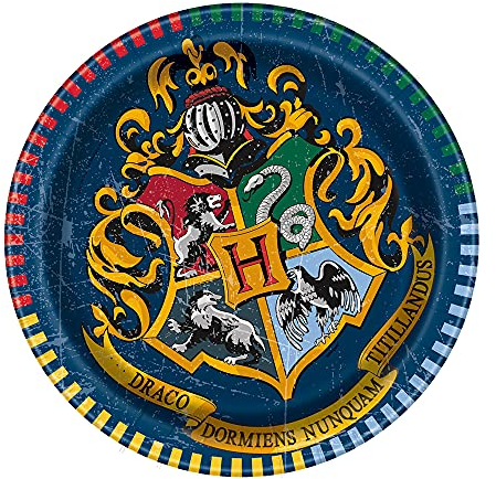 Unique Party- Harry Potter Piatti di Carta, Multicolore, 18 cm, 59104