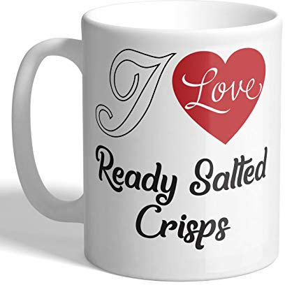 I Love Mugs - I Love Ready Salted Crisps - Mug, Ceramic, 11fl.oz.