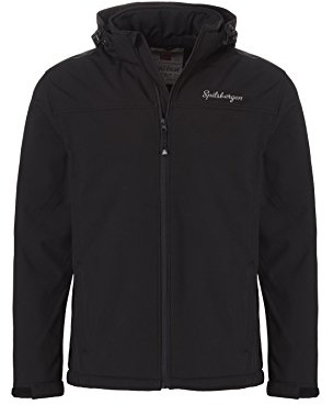 Spitsbergen 3-Lagen Softshell Jacke Barentsburg - Wind-und Wasserabweisende Funktionsjacke Für Herren (XX-Large, Schwarz)