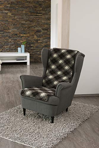 Schurwoll-Sessel- oder Sofaläufer, Tartan, Flor aus 100% Schurwolle, Maße ca. 160 x 50 cm