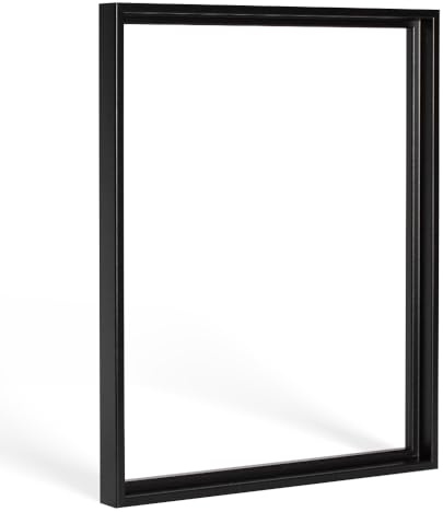 Bildershop-24 Schattenfugenrahmen mit Schattenfuge Lemgo Rahmen für Keilrahmenbilder und Leinwände 30 X 40cm Schwarz (matt)