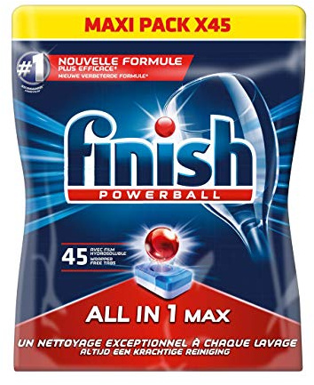 Finish All in One Max Geschirrspülmittel, Zitrone, 45 Tabs