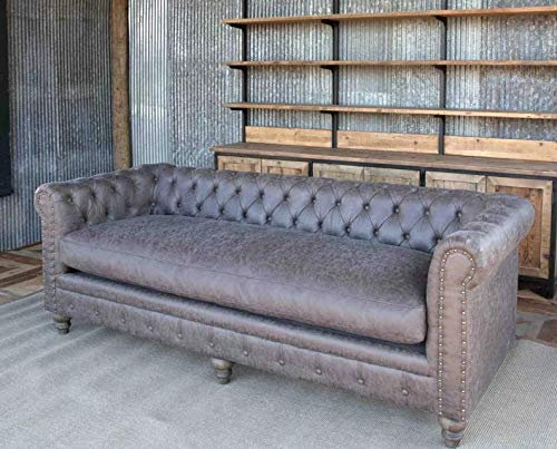 jvmoebel Chesterfield 3 Sitzers Klassische Luxus Barock Rokoko Sofa Textil Leder Couch