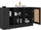 Tidyard Buffet Salon Buffet de Cuisine Buffet Commode Armoire de Rangment Noir 120x30,5x70 cm Aggloméré