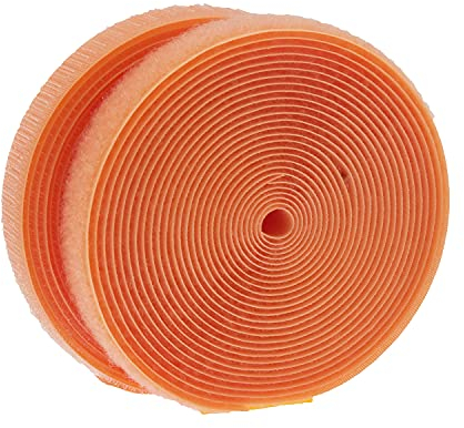 IHKFILAN 2 cm x 4.57 m Rolle Haken und Schlaufen, Aufnähen von Nylon-Gewebebändern (nicht klebend), beide Seiten enthalten, Orange