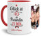 Tasse mit Spruch - Glück ist, Dich als Freundin zu haben - Personalisierbare Keramiktasse mit Namen und Foto - Geschenkidee für die Freundin - Innen & Henkel Rot, 300 ml