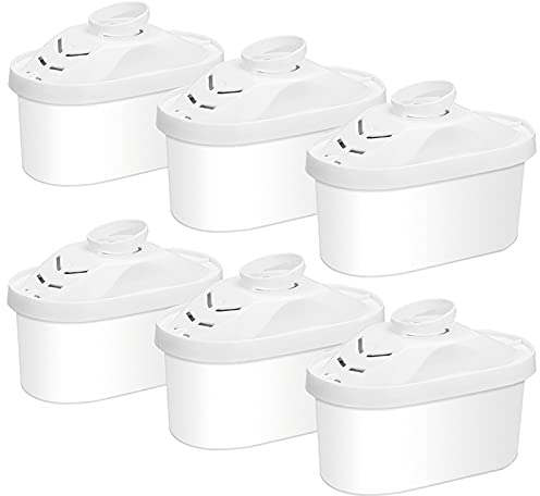 Hskyhan Alkaline Water Filter Cartridge - Replacement Pitcher Water Filters, Improve PH, 7 Stage Filteration System to Purify, 6 Pack