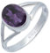 Ring 925 Silber Amethyst lila Stein Edelstein echt Silber Damen Sterling Silber Geschenk (MRG-092-51-(60))
