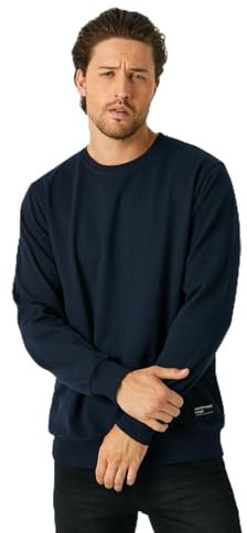 COMEOR Sweatshirt Herren Pullover Ohne Kapuze (Dunkelblau L)