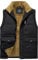 TACVASEN Uomo Gilet in Pile Invernale Colletto Rialzato Giacca Senza Maniche da Esterno con Tasca, #5 Nero