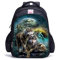 TXZSTGB Mode Schultasche Wolf Tier Löwe Erwachsener Rucksack Kinder Schulranzen Mädchen Jungen Mode Rucksäcke （41x28x12 cm/16 Zoll） 3D gedruckter Rucksack