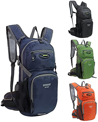 Lemuvlt Wanderrucksack, wasserdicht, 15 l, leicht, langlebig, für Skifahren, Snowboarden, Laufen, MTB, Radfahren