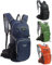 Lemuvlt Wanderrucksack, 15 l Fassungsvermögen, wasserdicht, viele Fächer, leicht und langlebig, idealer Rucksack zum Skifahren, Skaten, Snowboarden, Wandern, Laufen, MTB, Radfahren (schwarz)