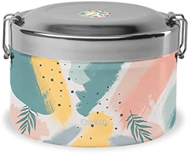 QWETCH - Bento Isotherme Rhapsody 850ml - Lunchbox à Compartiments Inox - 4h Chaud et 6h Froid - Sans BPA & Réutilisable - Pour bureau, voyage, camping, pique-nique