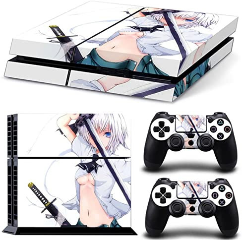 FXCON Anime Für PS4 Skin Für Konsole Und Controller Vinyl-Aufkleber, Für PS4 Aufkleber Wrap Cover Skin Full Set Langlebig Kratzfest 38777 Blasenfrei