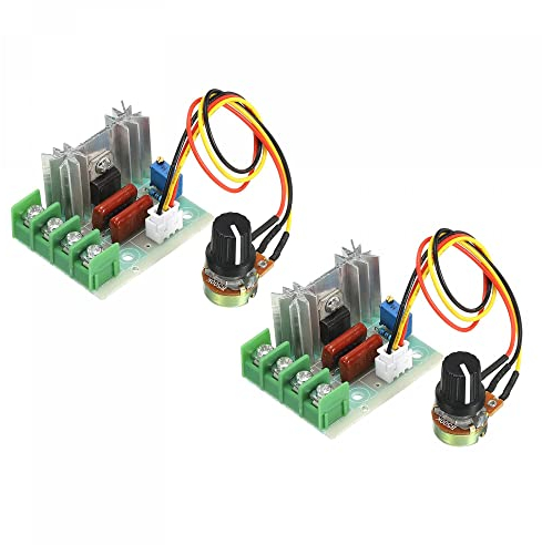 sourcing map AC 2000W 220V Hochleistung Thyristor Spannungsregler für Dimmen Paket von 2