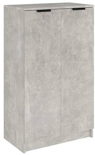 vidaXL Scarpiera Grigio Cemento 59x35x100 cm in Legno Multistrato