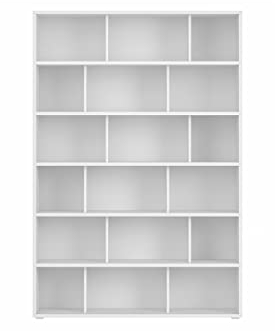 Miliboo Skandinavisches Bücherregal, Holz, 140 cm, Weiß