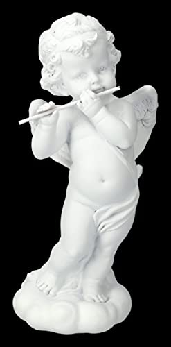 Engel Figur Putte spielt Flöte 22 cm | Deko Engelchen