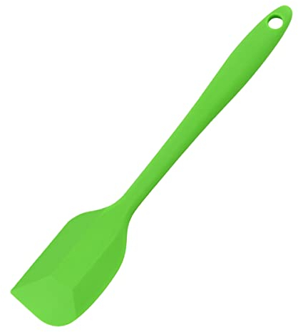 Large Silicone Spatula, GLADPRESIT 446°F Heat Resistant Spatula Seamless Non-Stick Kitchen Utensils Cake Baking Tools for Scraping and Mixing (Green)