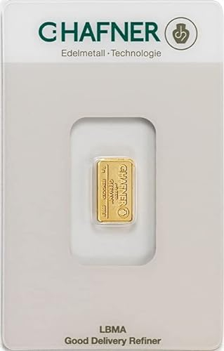C. Hafner 1 Gramm Goldbarren - 999,9 Feingold - LBMA zertifiziert - im Blister - Neuware