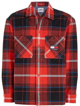 Tommy Hilfiger Surchemise casual à carreaux en toile brossée (L)