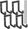 HAOCHEN 4 Ganci a Parete per Garage, Doppio Gancio, Porta Attrezzi, Gancio per Scala, Porta Attrezzi a Parete Resistente, Gancio per Conservazione Garage per Supporto Bicicletta, Scale