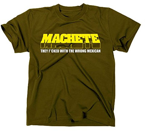 STYLETEX23 Maglietta T-Shirt Machete, Verde, XL