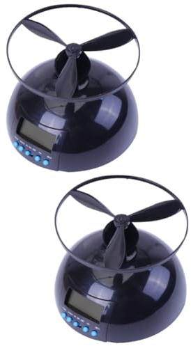 PRETYZOOM 2St Hubschrauber Uhr Wecker für schwere Schläfer elektrische Zeitschaltuhr Schlafzimmerwecker Batterieuhr fauler Wecker Fliegender Wecker digitaler Wecker Stumm Propeller Tischuhr