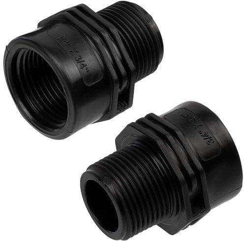 AERZETIX - C75035 - Set di 5 Riduzioni per avvitare maschio-femmina 3/4x3/4 - pressione max 10 bar - in polietilene - nipplo ridotto raccordo filettato circuito acqua irrigazione