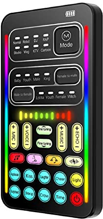 Stimmrzerrer,Stimmrzerrer Gerät,Ce CER Abs Handheld Tr Multifunktions-Sound-Disguiser Mit 8 Soundeffektoren Und Telefon-Cuter Schwarz