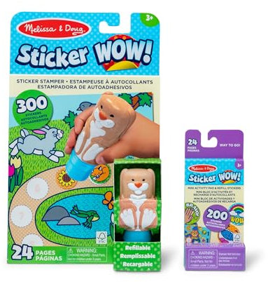 Melissa & Doug Sticker Wow! Bunny Bundle (Stempel mit Buch + Affirmations Nachfüllpackung)