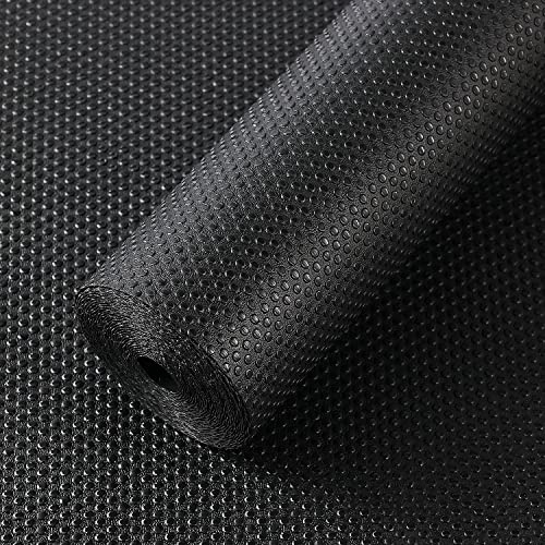 Schwarz Schubladenmatte Nicht Klebende Haltbarem Schubladenauskleidung Antirutschmatte Eva Material Wasserdichtem Matte Schneidbar Platzsets für Regale Schubladen Kühlschranke Hause 60 x 200CM