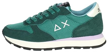 SUN68 Damen Ally SOLID Nylon Sneaker, Grün, 37 EU