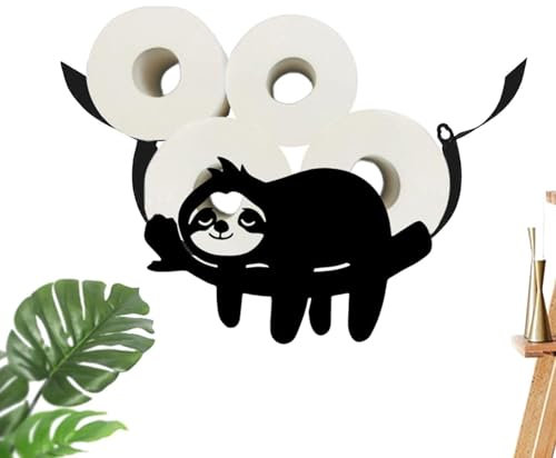 Porte-papier toilette original – Support de serviette en forme d'animal mignon, accessoire de salle de bain, étagère pour animaux | Rangement décoratif avec organiseur de papier au design panda ludiqu