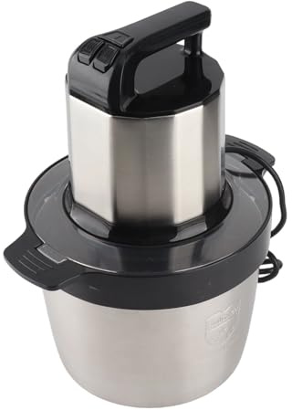 Elektrischer Fleischzerkleinerer, 6 L, 1500 W, Edelstahl-Küchenmaschine, Mixer C mit 2 Gängen für Effizientes Zerkleinern von Fleisch und Gemüse