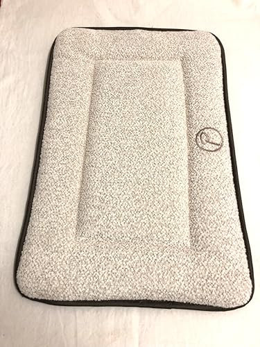 Petlando Hundematte Cosymat – hochwertiges Cord-Material, rutschfeste Unterseite, passend für Transportboxen, waschbar bei 30 Grad – Größe S 60x40x3cm, Sand