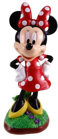 Minnie Mouse Gartenfigur Wetterfeste Disney Dekoration für Garten Zuhause| 40cm Polyresin Statue | Charmante Figur für Innen & Außen Fans | Offiziell lizenziert