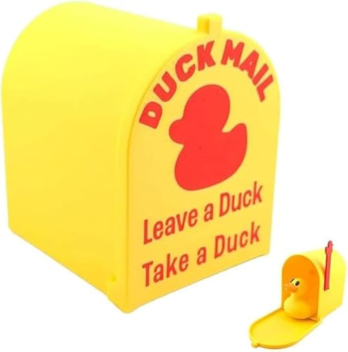 Cruising Duck Mini Mailbox -Türmagnet, Gelbe Kreuzfahrt -Entendekor Mit Lustigen Beweglichen Tags, Kühlschrank- Und Metalloberflächendekoration Nehmen
