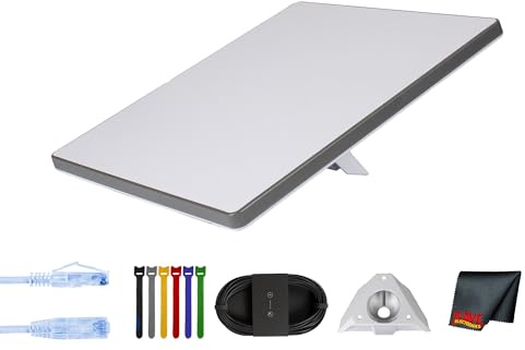 Kit Mini de Starlink - Enrutador Wi-Fi AC de Doble Banda Compacto y Sistema de Antena Satélite - Internet Portátil de Alta Velocidad para Uso Móvil - Paquete (Blanco)