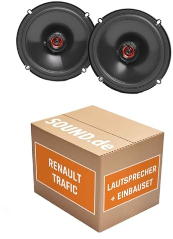 Lautsprecher Boxen Einbaupaket für JBL Club 620F kompatibel mit Renault Trafic III vorne | 2X Tief-Mitteltöner mit integriertem Hochtöner 165W MAX