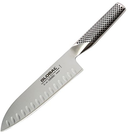 Global G-48 Santoku Couteau à poisson à lame alvéolée 18 cm