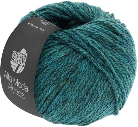 LANA GROSSA Alta Moda Alpaca | Kettengarn aus Alpaka (Baby) | Handstrickgarn aus 90% Alpaka (Baby), 5% Schurwolle (Merino) & 5% Polyamid | 50g Wolle zum Stricken & Häkeln | 140m Garn 8