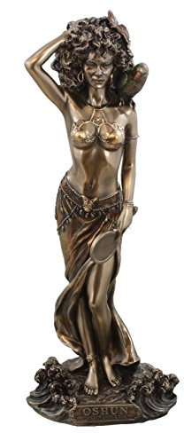 VERONES 24,1 cm Statue Orisha Oshun Yoruba Santeria Estatua Lucumi Ochun afrikanischer Gott