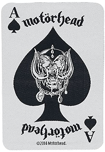 Motörhead Ace Of Spades Card Unisex Patch weiß/schwarz 100% Polyester Band-Merch, Bands